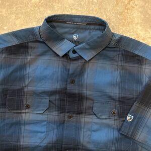 Men's Blue Plaid Shirt